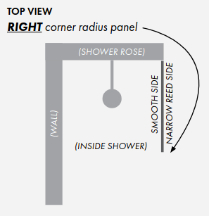 Narrow Reed Fixed Panel (w Radius)