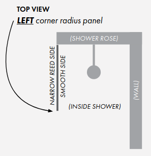 Narrow Reed Fixed Panel (w Radius)