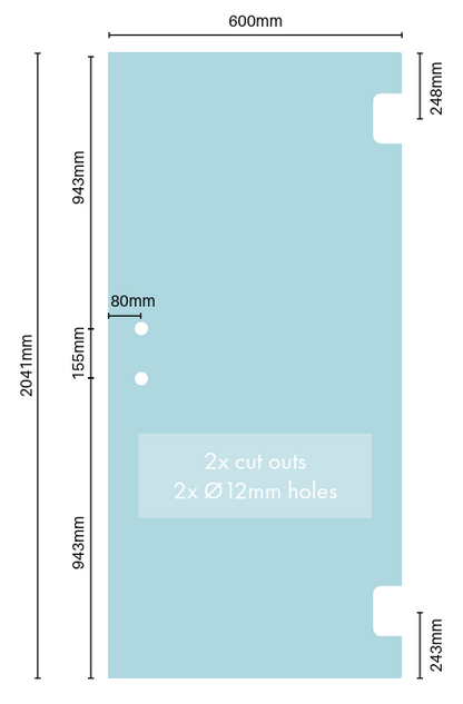 Door panel (2x hole)