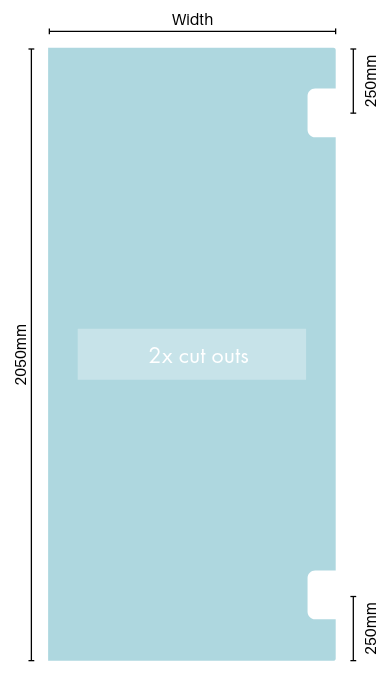 Hinge panels (2x cutout)